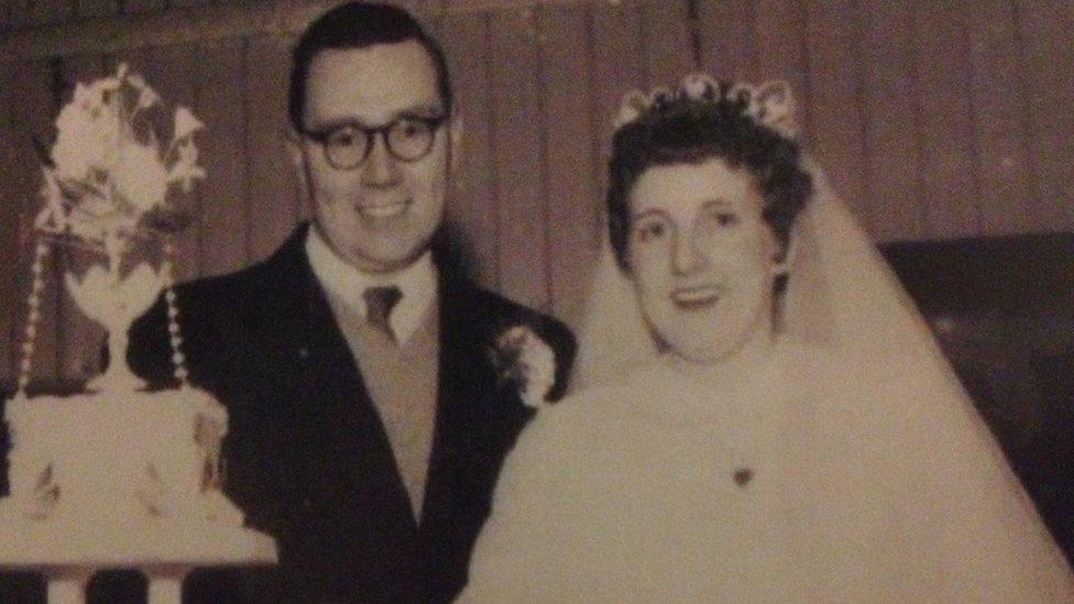 June and Ted Foley on their wedding day in 1958