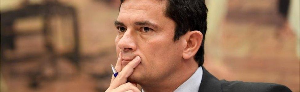 Federal Judge Sergio Moro gestures during a public hearing at the special committee of the Chamber of Deputies that discusses changes in the code of criminal procedure in Brasilia, Brazil, on March 30, 2017