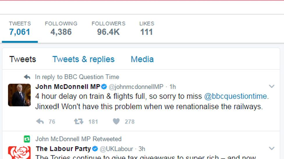 John McDonnell tweet