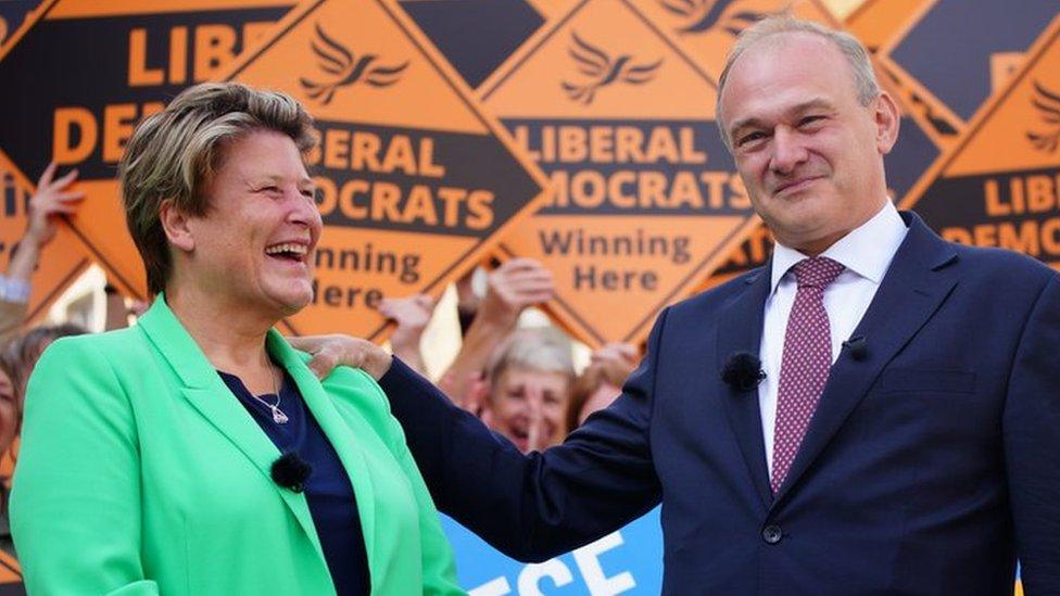 Ed Davey with Sarah Dyke