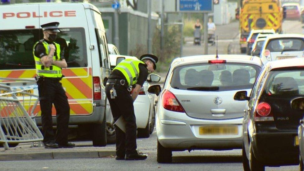 Police at scene