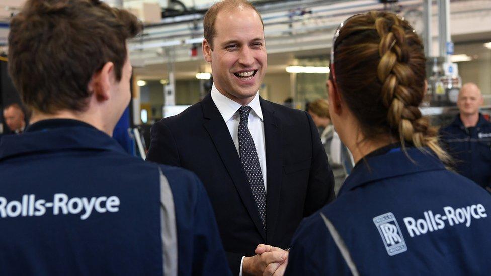 Prince William at Rolls-Royce