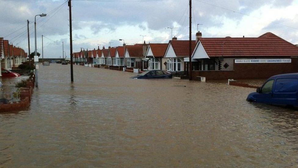 Flood-hit Rhyl street