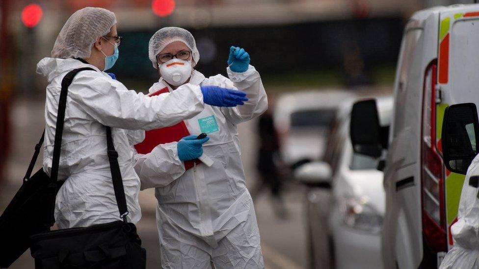 Forensic officers at the scene of an industrial premises on Western Road near Birmingham's City Hospital