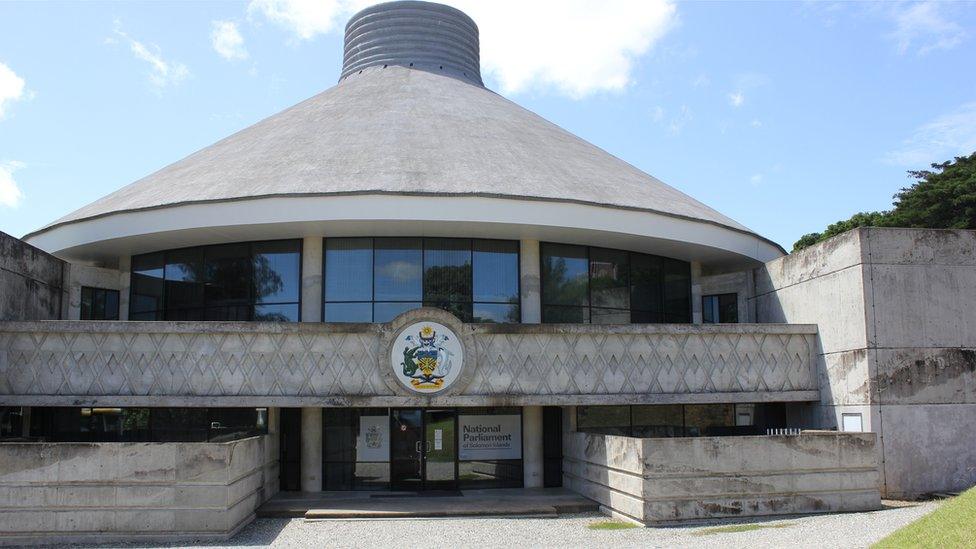 An external view of the Solomon Islands parliament building