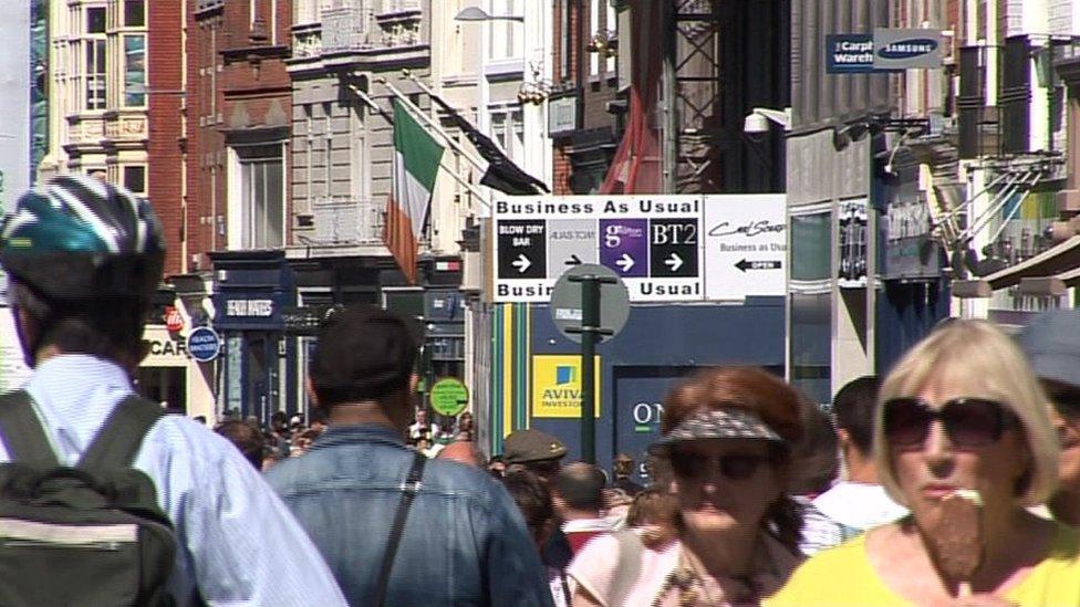 Shoppers on Dublin's Grafton Street