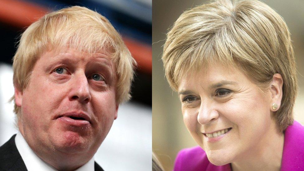 Boris Johnson and Nicola Sturgeon