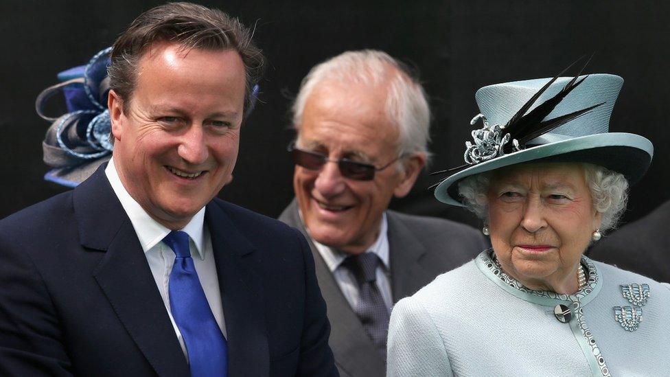 The Queen with David Cameron