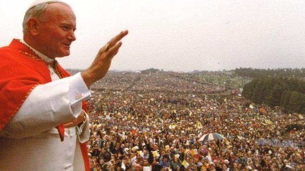 About 450,000 people came to Knock to see Pope John Paul II mark the shrine's centenary in 1979