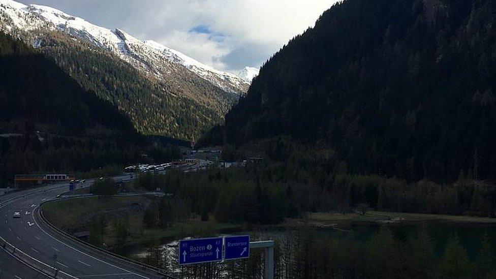 Motorway through Brenner Pass