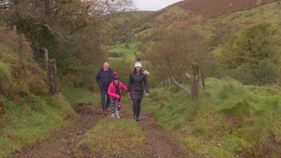 John Natalie and Paula walk ronan's way