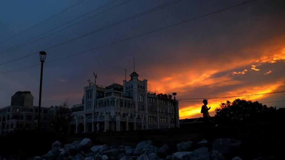 New Orleans without lights after Hurricane Ida on 31 August 2021