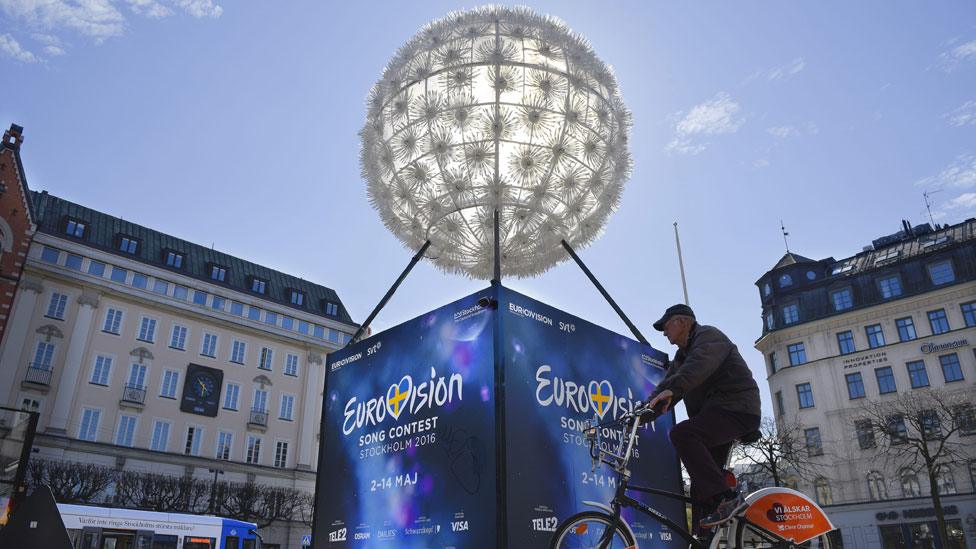 Eurovision Song Contest advertising in Stockholm