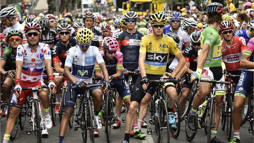 Tour de France start line