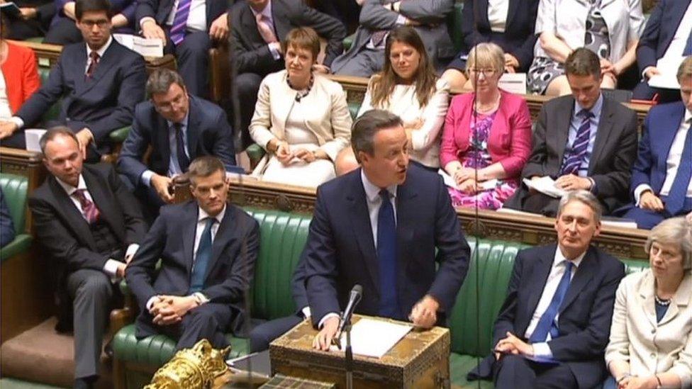 David Cameron during the Queen's Speech debate