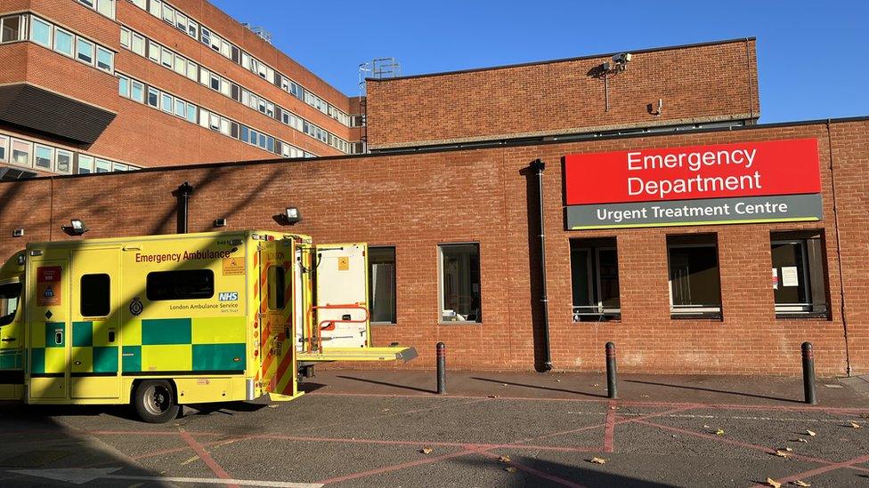 St George's Hospital A+E entrance