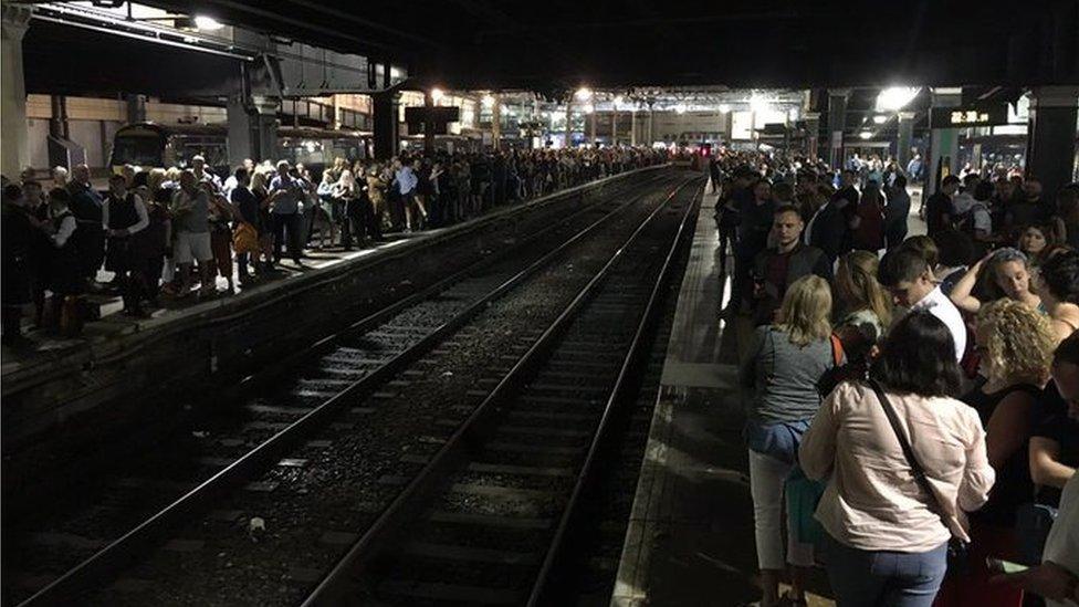 Crowded platform