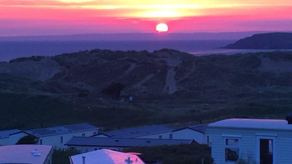 Sunset over Llanennith