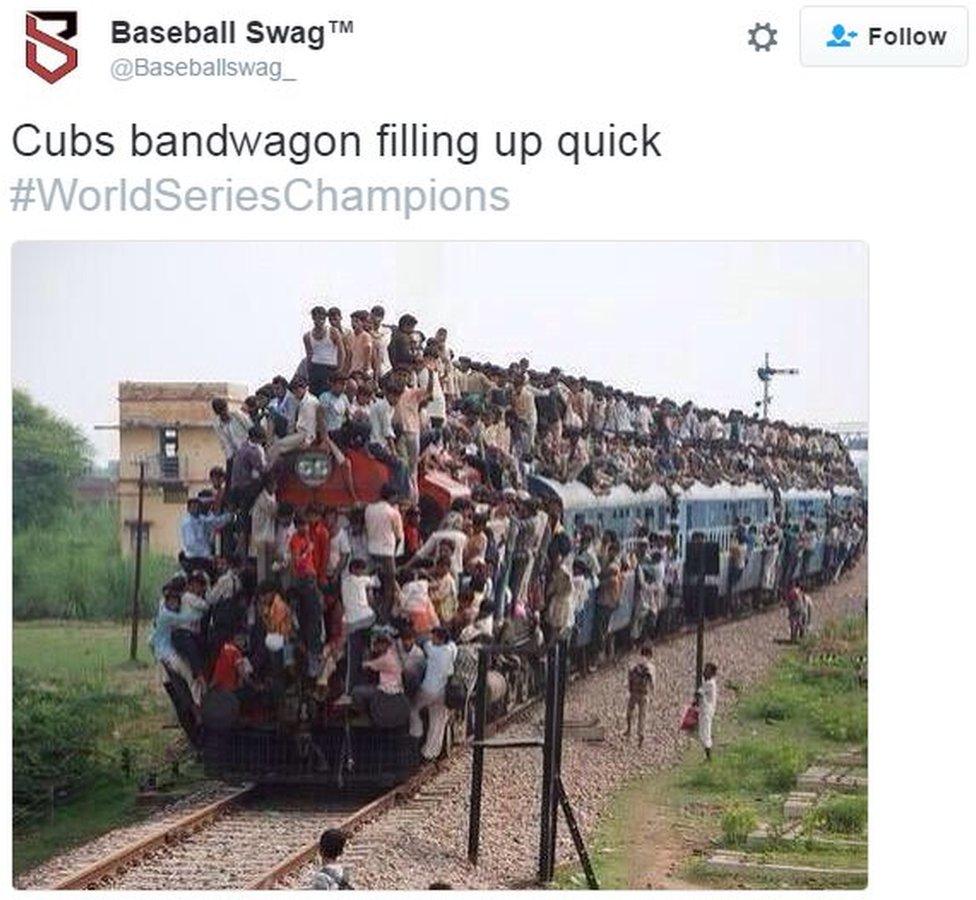 @Baseballswag_ tweets: "Cubs bandwagon filling up quick #WorldSeriesChampions"