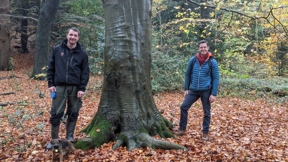 Matt Baker and a National Trust representative.