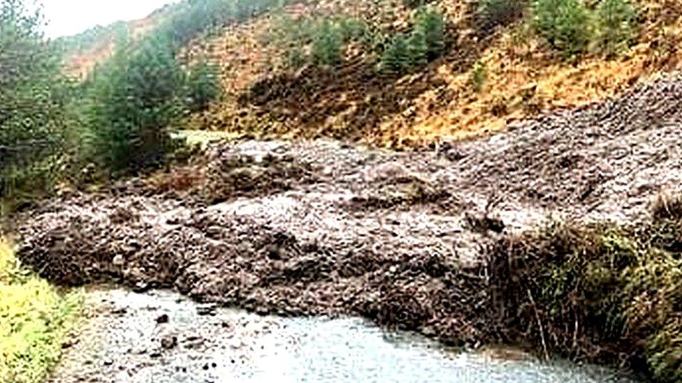 Kylerhea landslip