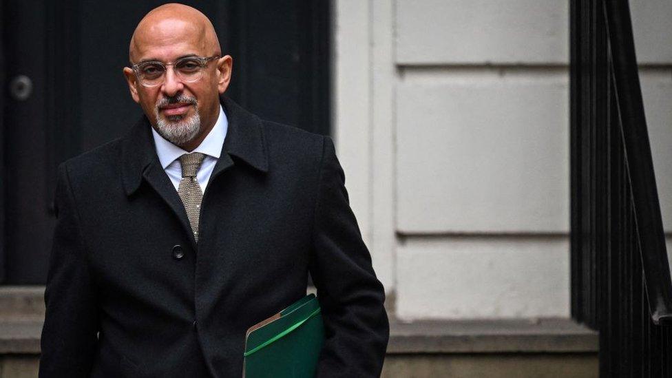 Britain's Minister without Portfolio and Conservative party chairperson Nadhim Zahawi leaves the party head office in London, on January 24, 2023.