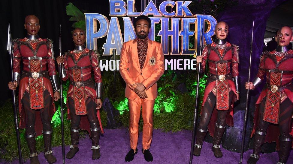 Donald Glover at the Black Panther premiere