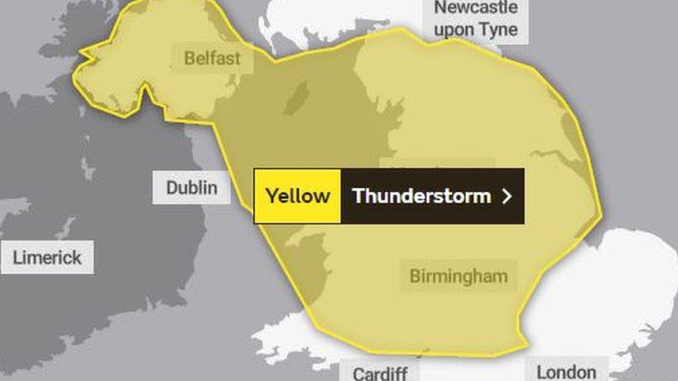 Met Office yellow weather warning