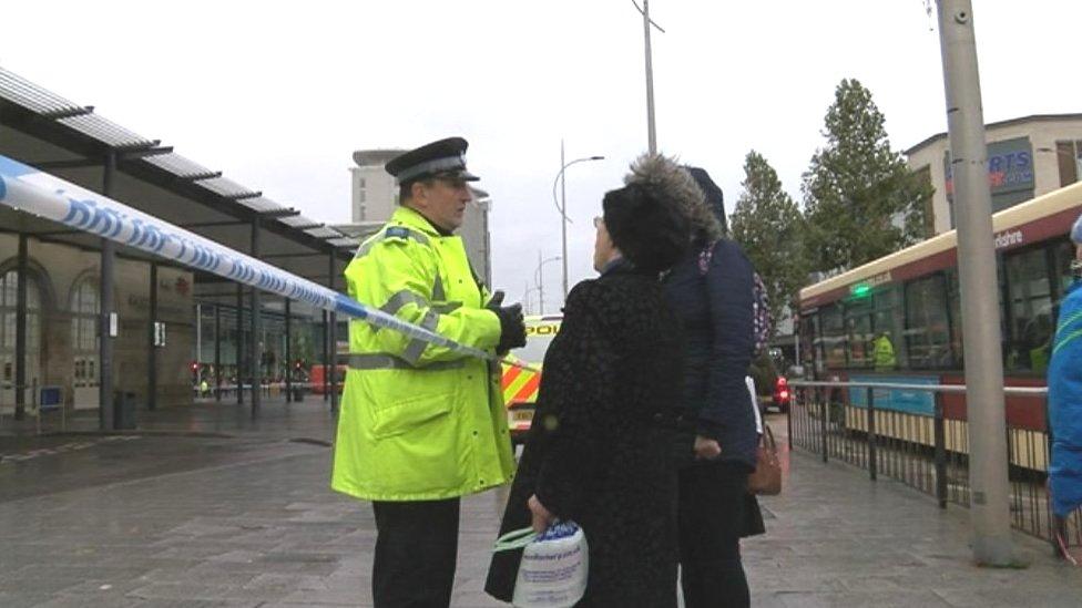 The cordon at Hull Paragon Interchange