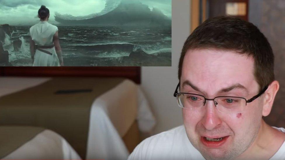 Eric Butts is crying while watching the new Star Wars trailer