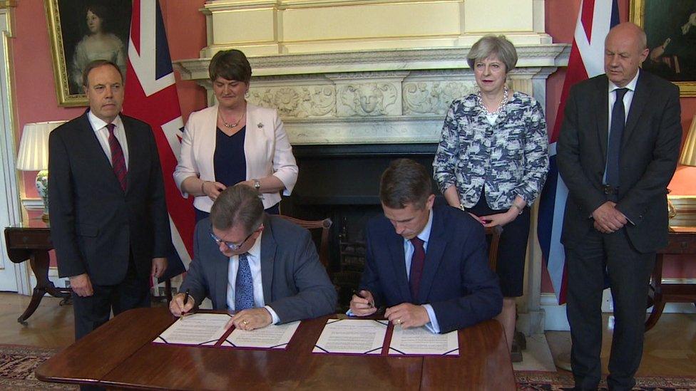 The Conservatives and DUP sign deal in Downing Street