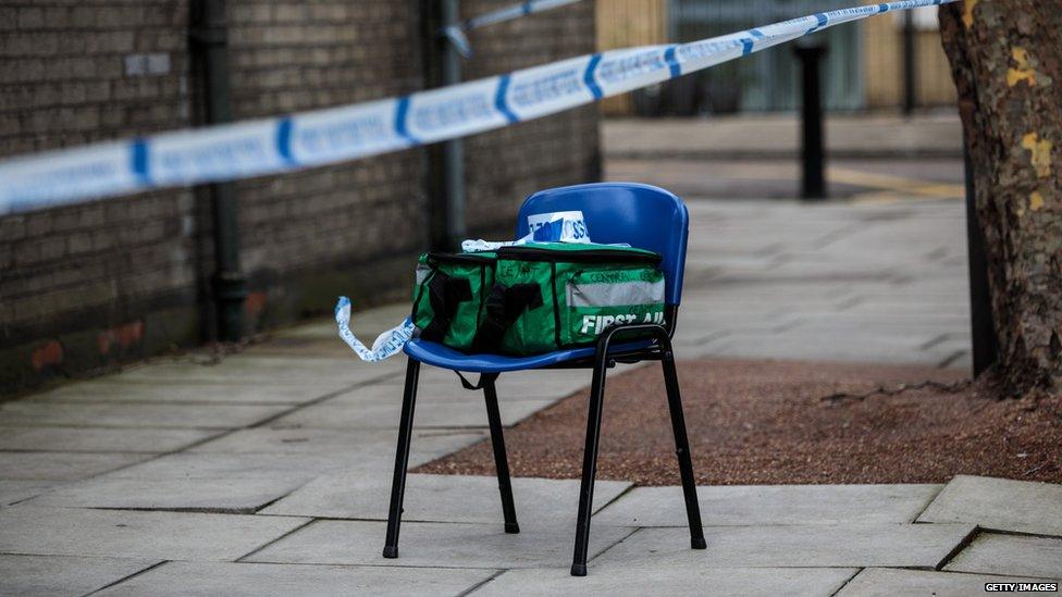 Police cordon in East London