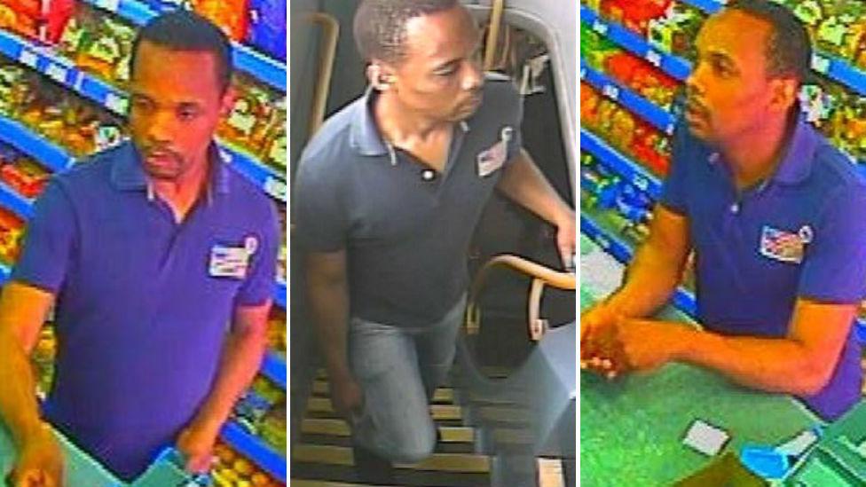 CCTV images of Ricardo Hunter