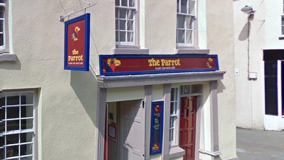 Parrot venue in Carmarthen