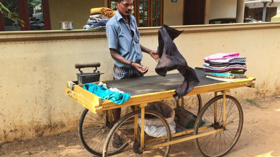 Ironing cart in India