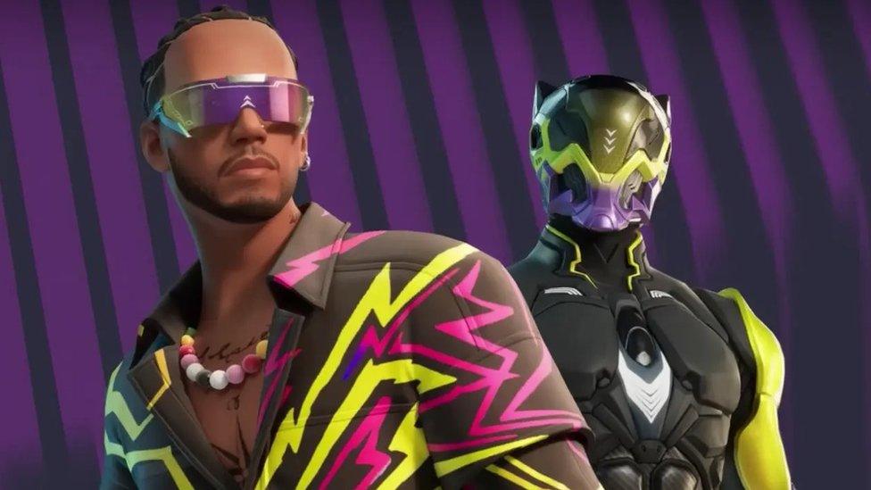 Lewis Hamilton as a Fortnite character