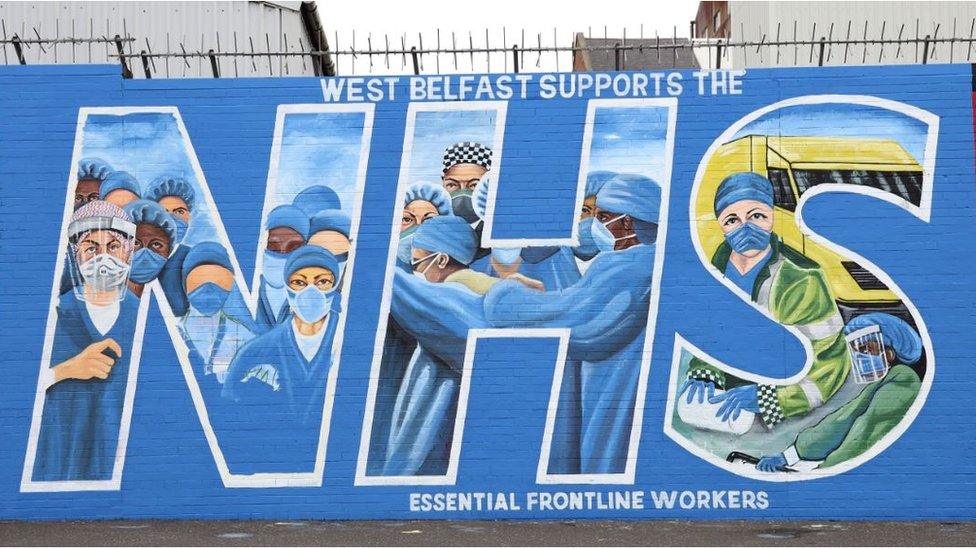 NHS mural in west Belfast