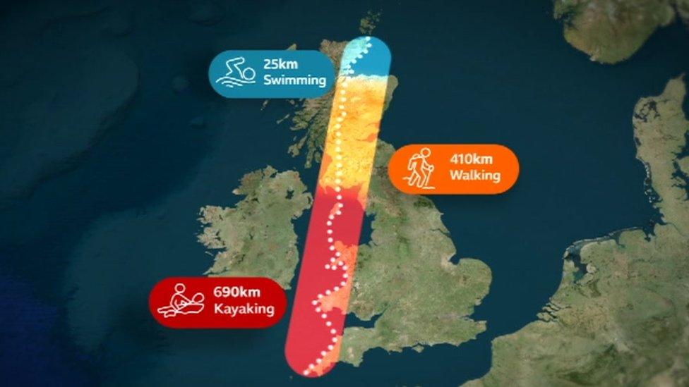 A map of the challenge