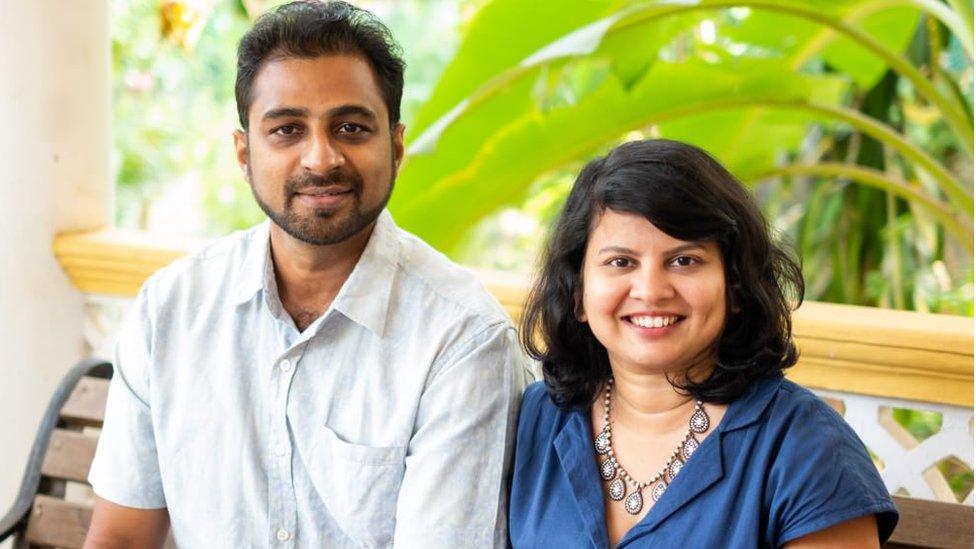 Murali Shankaran and his wife, Maria Victor