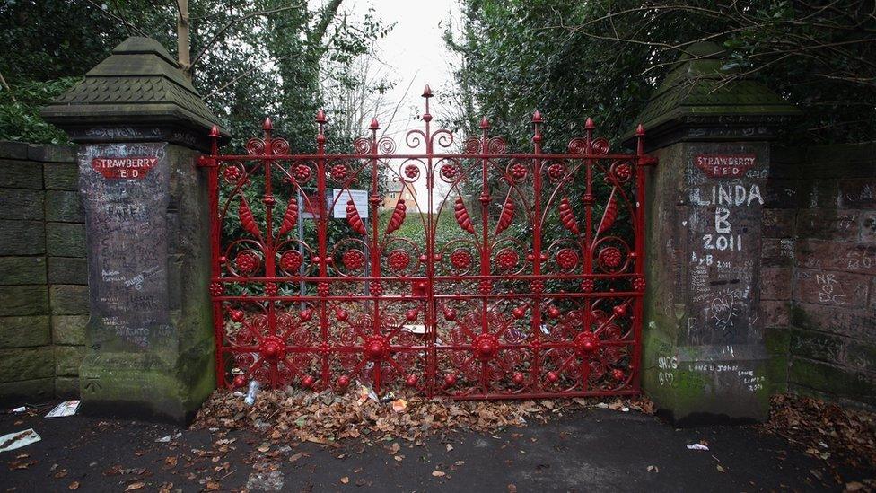 Strawberry Fields gates