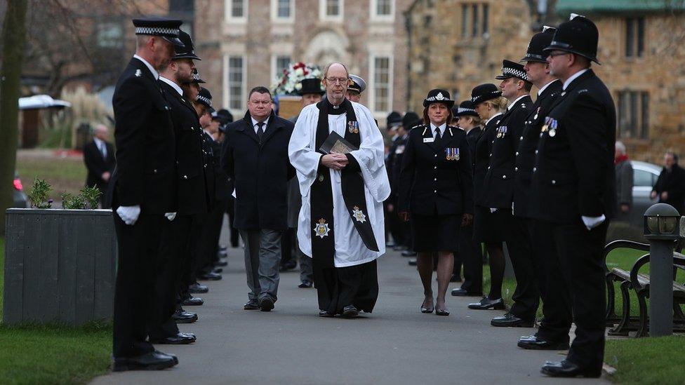 Ron Hogg's funeral