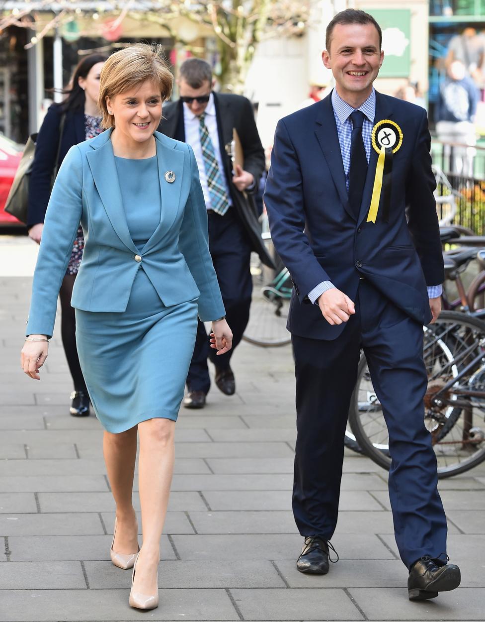 SNP leader Nicola Sturgeon campaigning with Stephen Gethins, MP for North East Fife