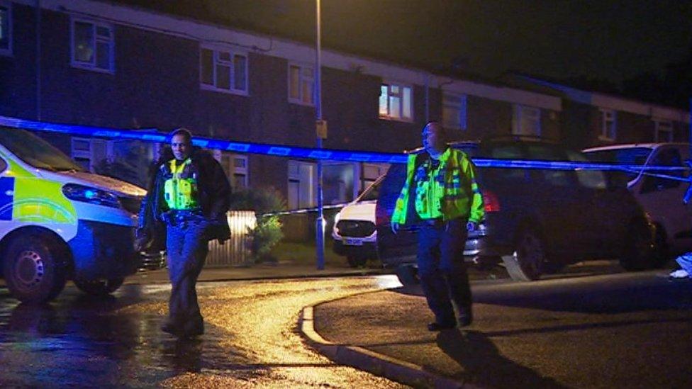 The scene on Bagshaw Road