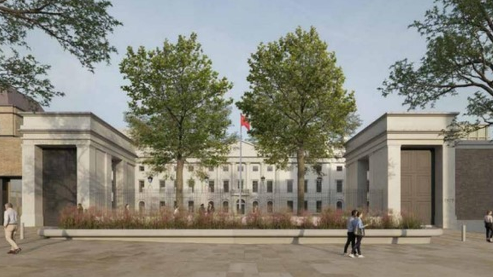 Artist's impression of new embassy