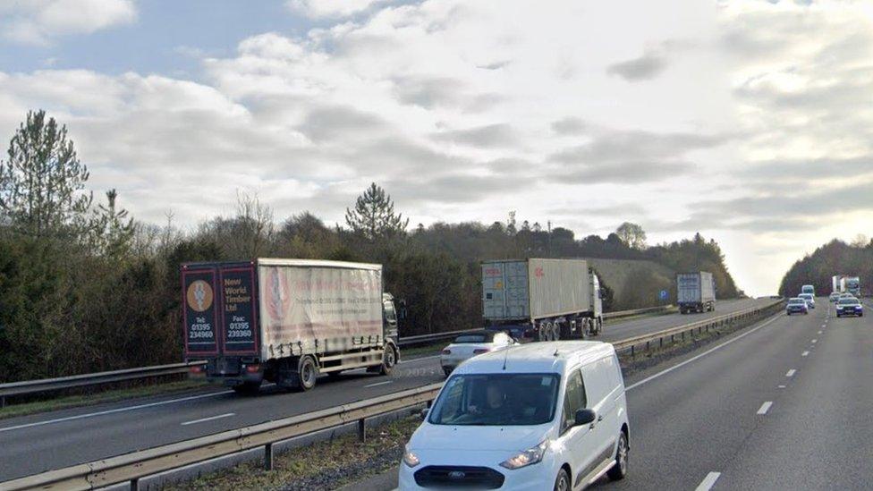 A303 dual carriageway near Thruxton