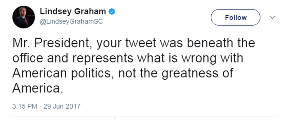 Tweet by Lindsey Graham