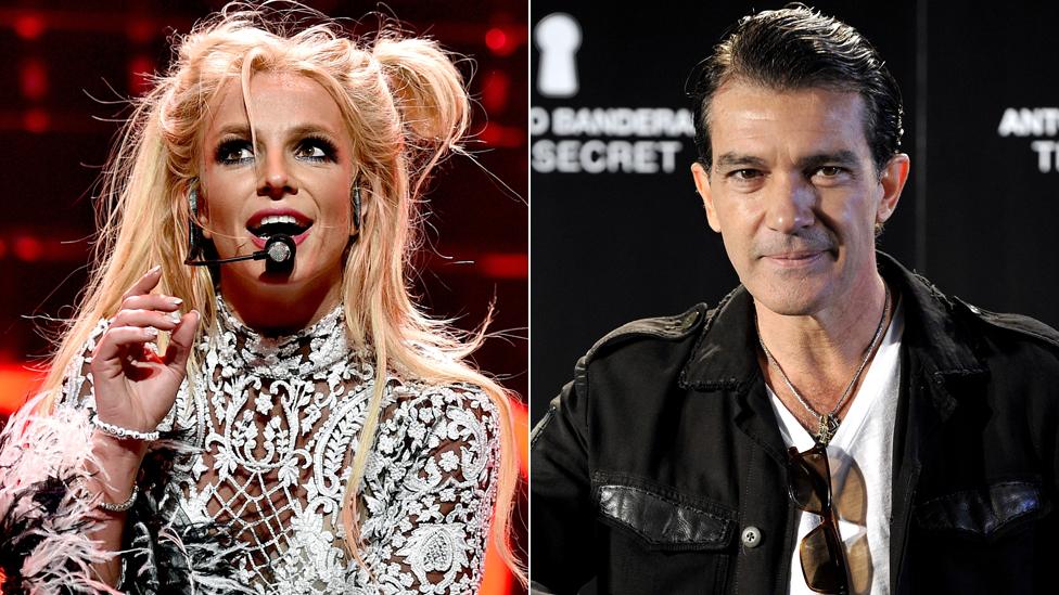 Britney Spears and Antonio Banderas