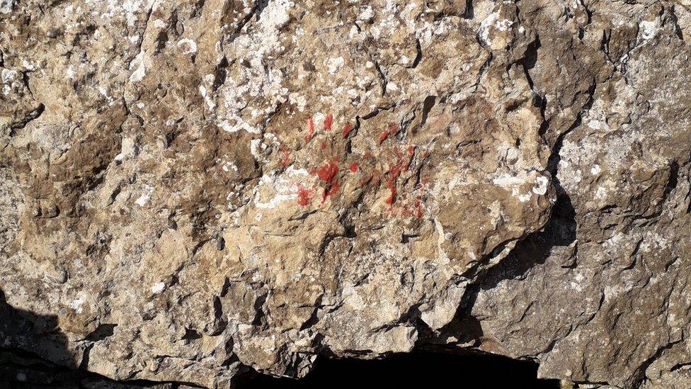 Vandalism at Stoney Littleton Long barrow