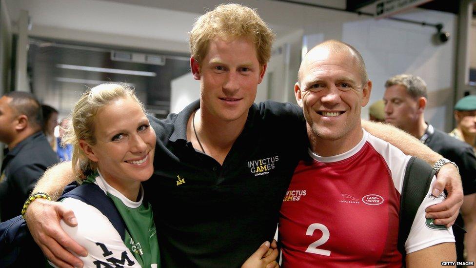 Zara, Harry and Mike Tindall