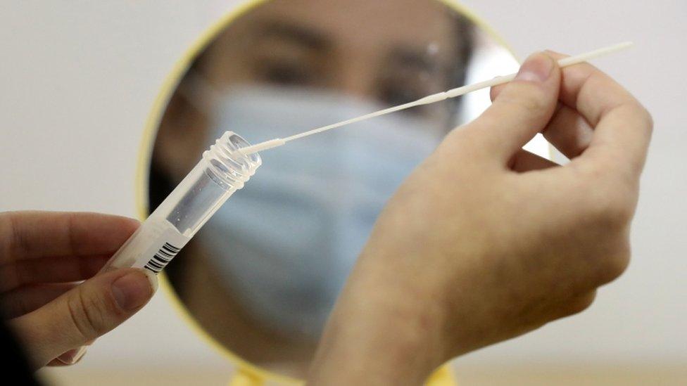 A coronavirus test